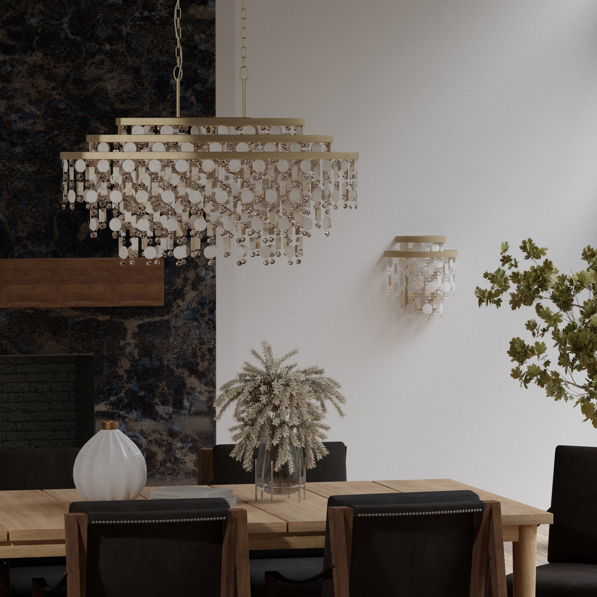 Kalani 9 Light Linear Pendant - French Gold
