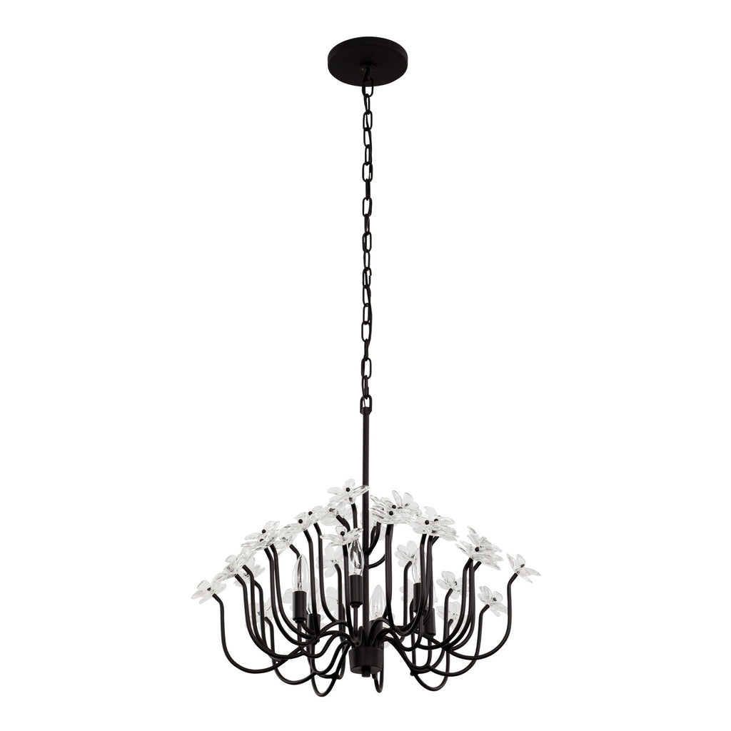Wildflower 6 Light Chandelier - Matte Black
