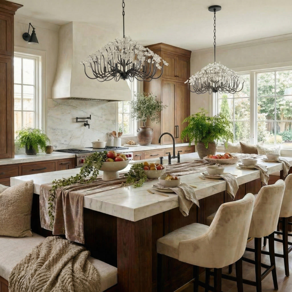 Wildflower 6 Light Chandelier - Matte Black