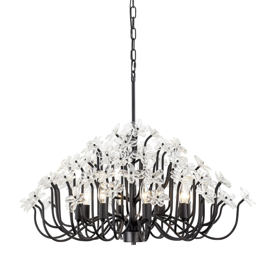 Wildflower 8 Light Chandelier - Matte Black