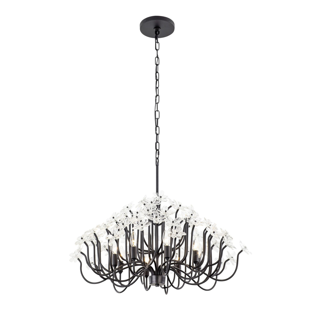 Wildflower 8 Light Chandelier - Matte Black
