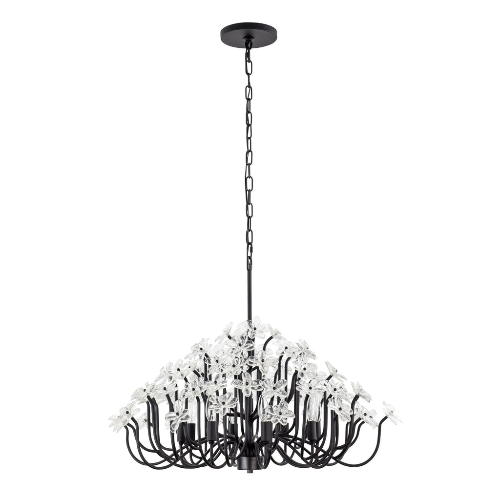 Wildflower 8 Light Chandelier - Matte Black
