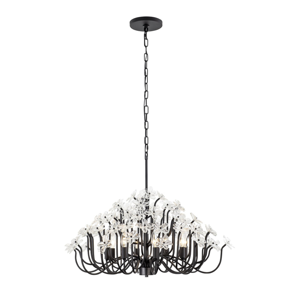 Wildflower 8 Light Chandelier - Matte Black
