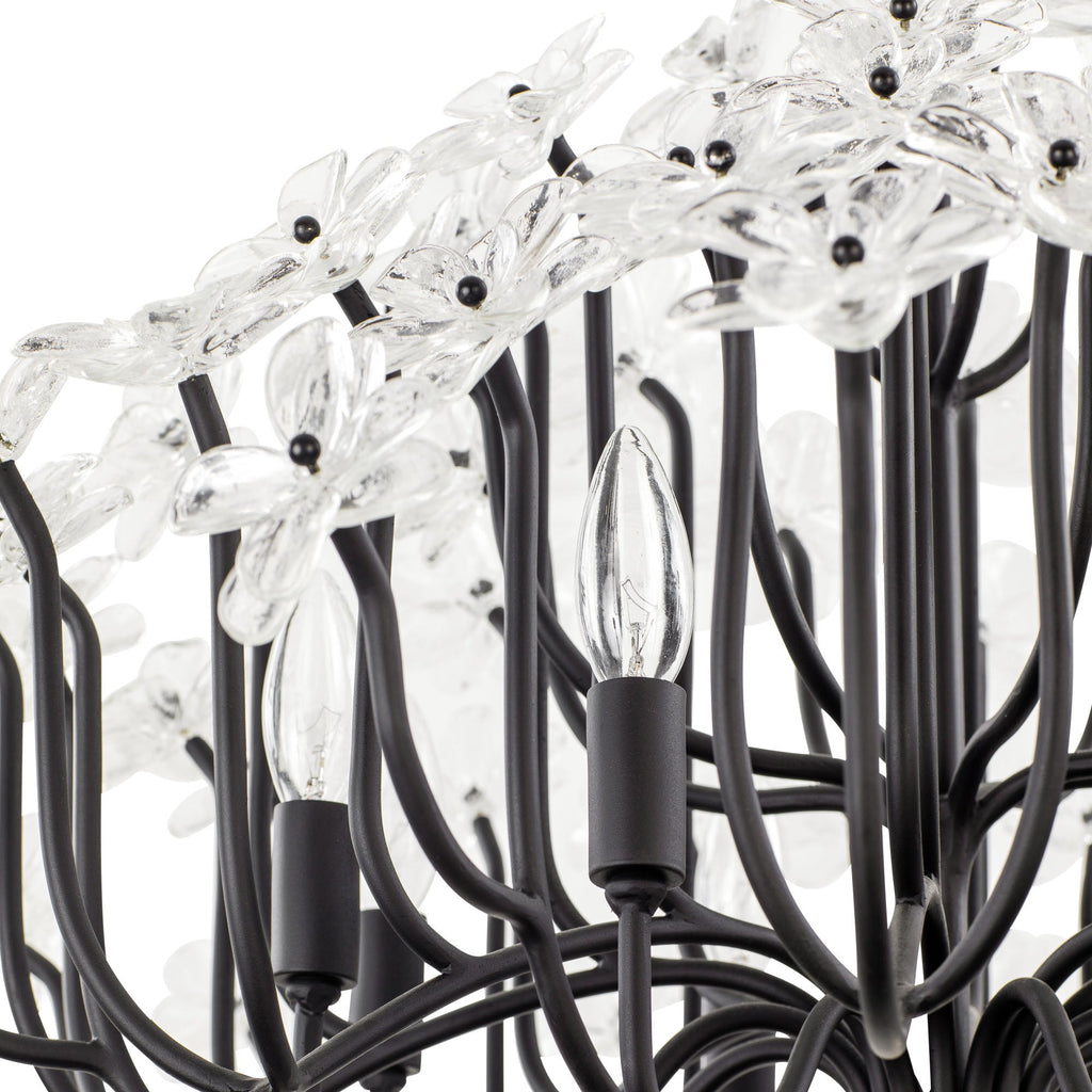 Wildflower 8 Light Chandelier - Matte Black