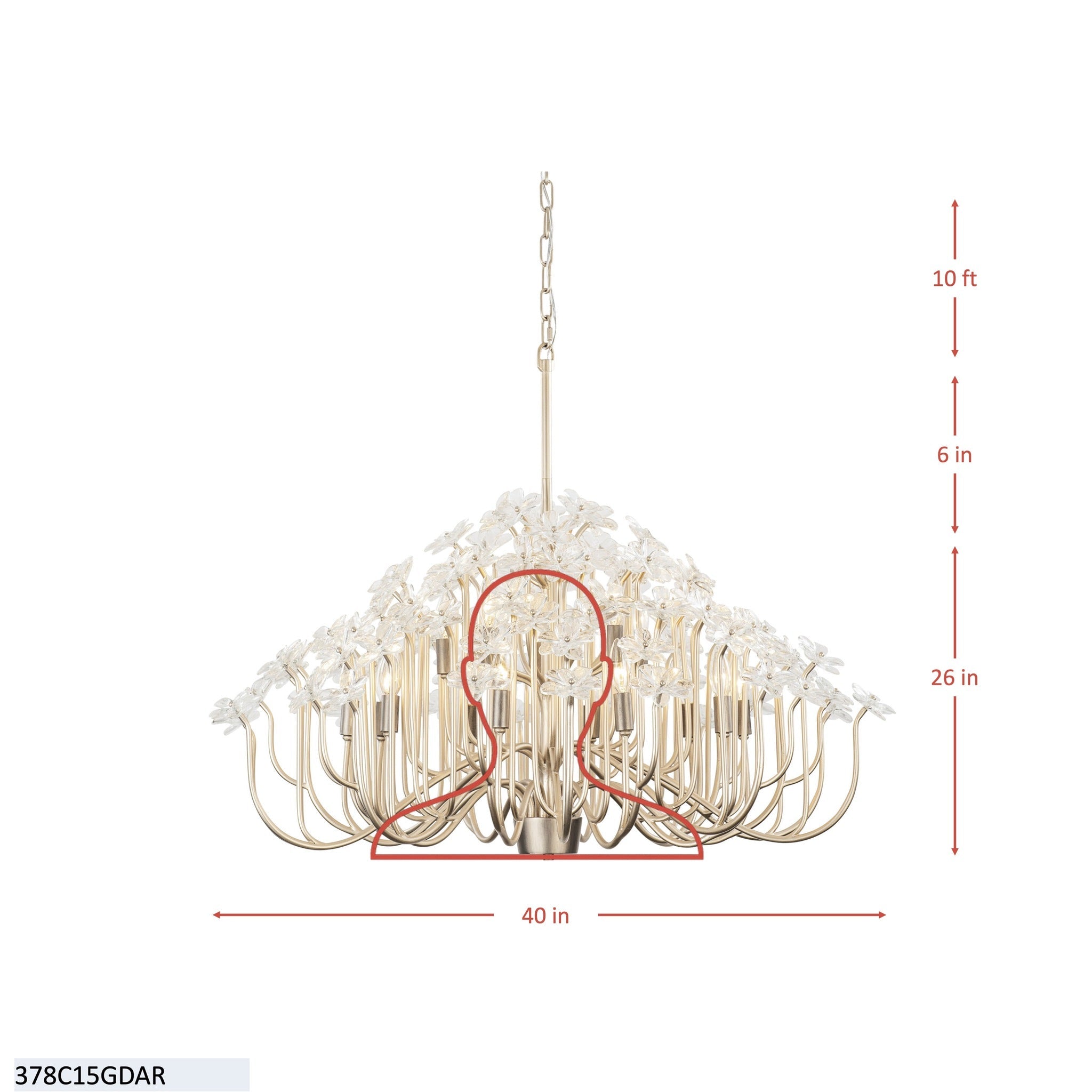 Wildflower 15 Light Chandelier - Gold Dust/Artifact