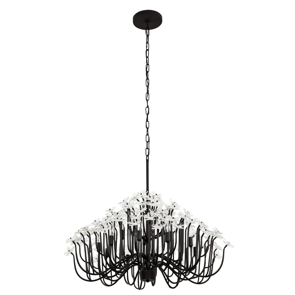 Wildflower 15 Light Chandelier - Matte Black