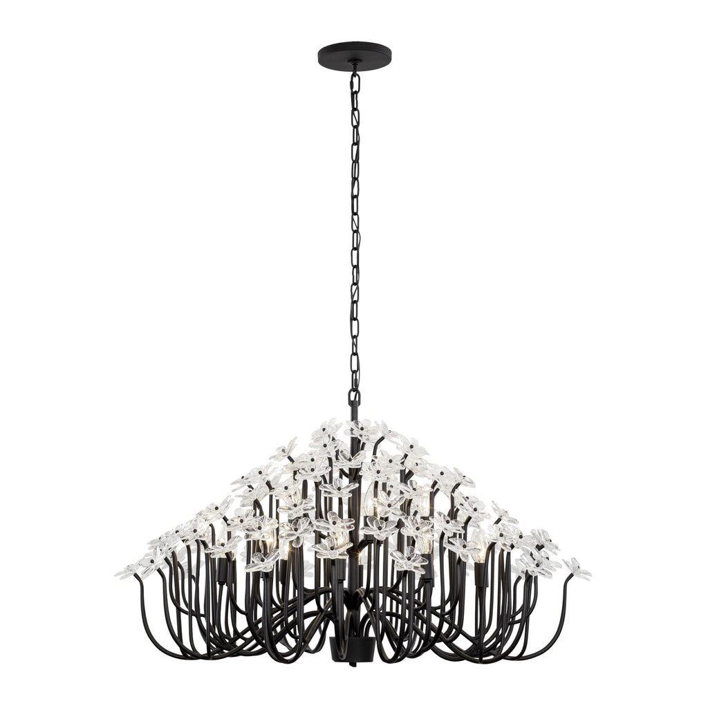 Wildflower 15 Light Chandelier - Matte Black