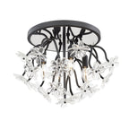 Wildflower 4 Light Semi-Flush - Matte Black