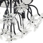 Wildflower 4 Light Semi-Flush - Matte Black
