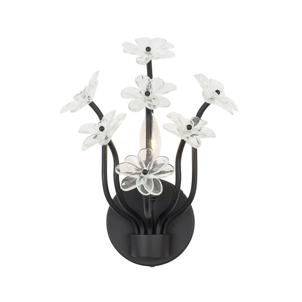 Wildflower 1 Light Sconce - Matte Black
