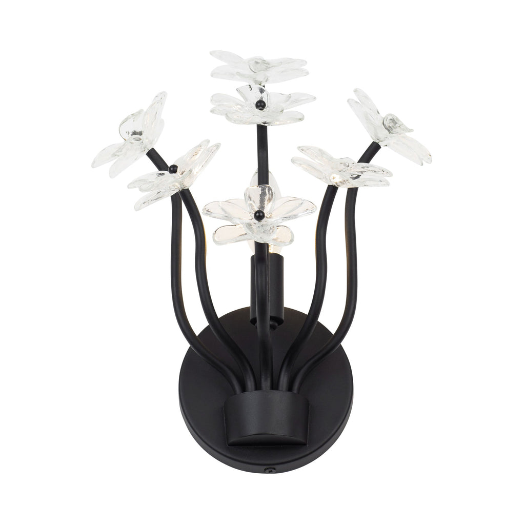 Wildflower 1 Light Sconce - Matte Black
