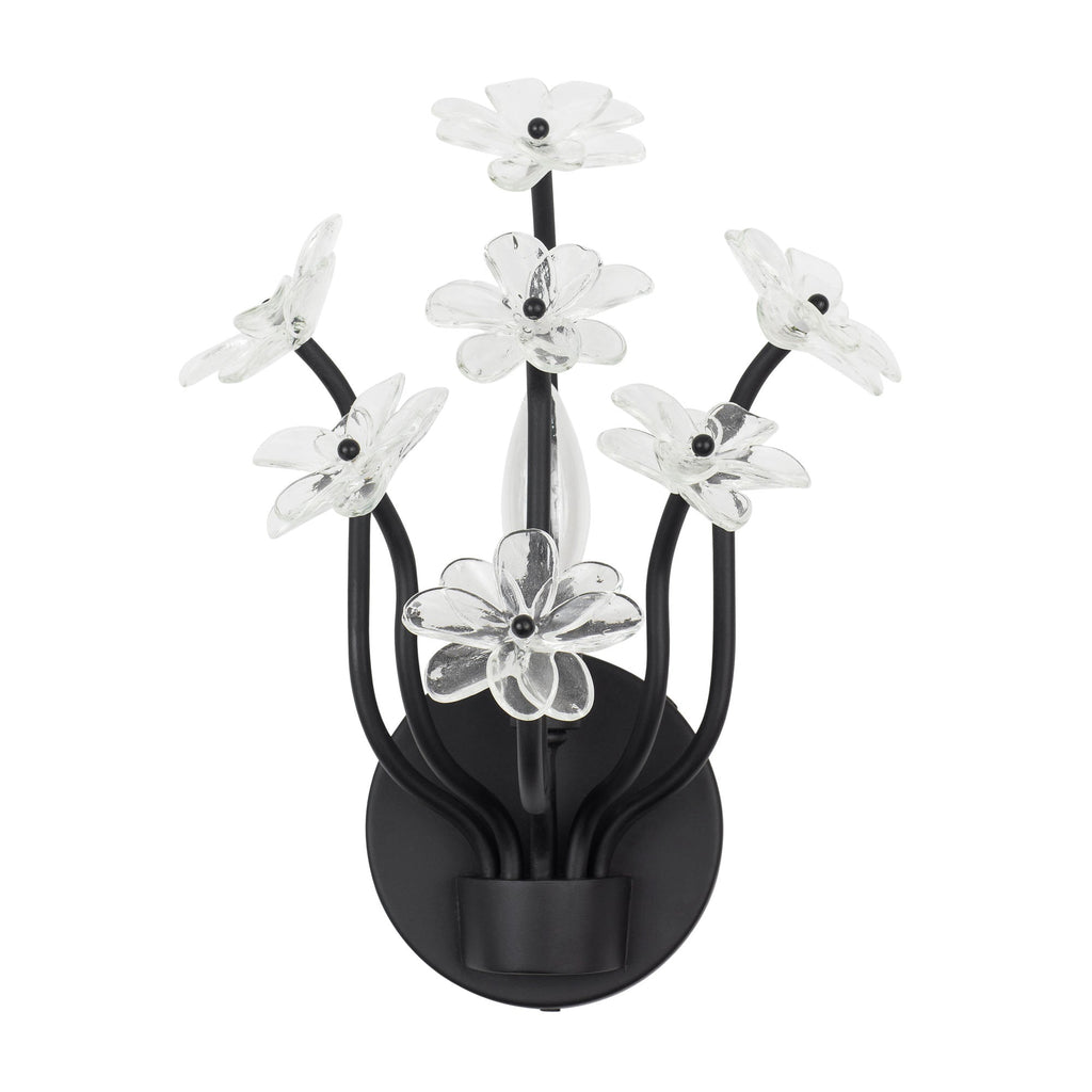 Wildflower 1 Light Sconce - Matte Black