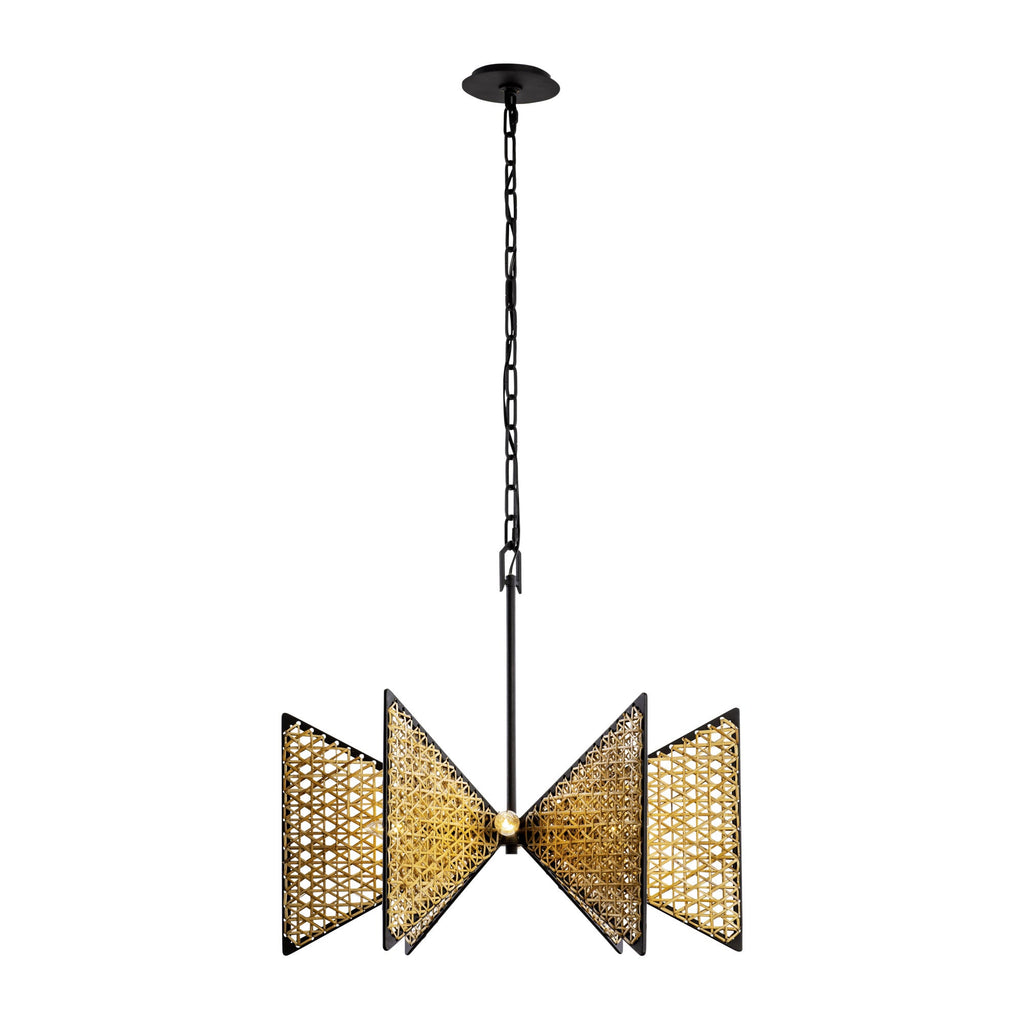 Machina 6 Light Chandelier - Matte Black/Sulihiya