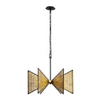 Machina 6 Light Chandelier - Matte Black/Sulihiya