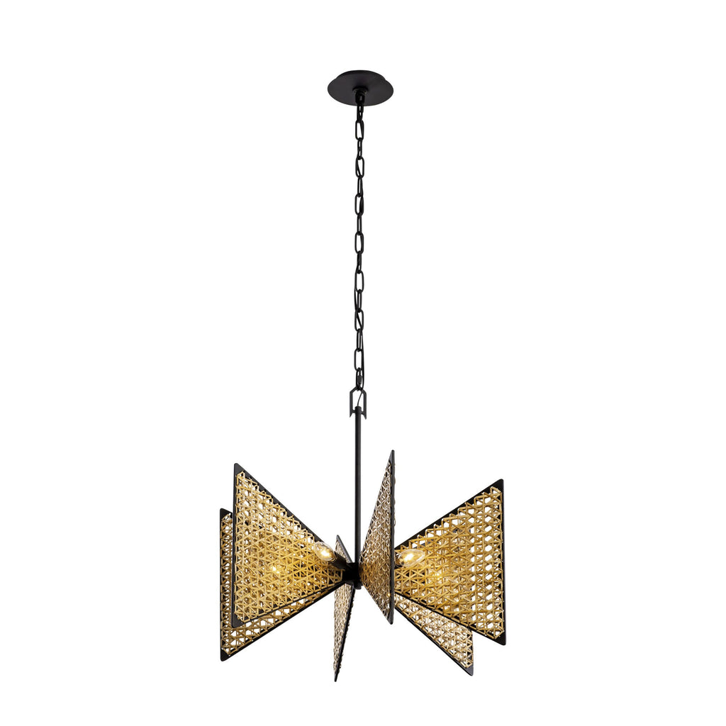 Machina 6 Light Chandelier - Matte Black/Sulihiya