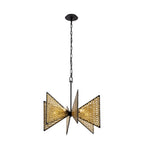 Machina 6 Light Chandelier - Matte Black/Sulihiya