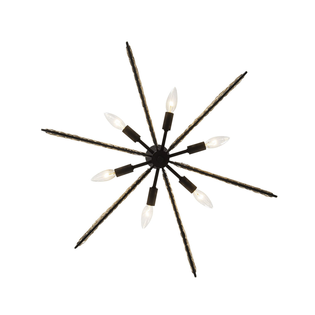 Machina 6 Light Chandelier - Matte Black/Sulihiya
