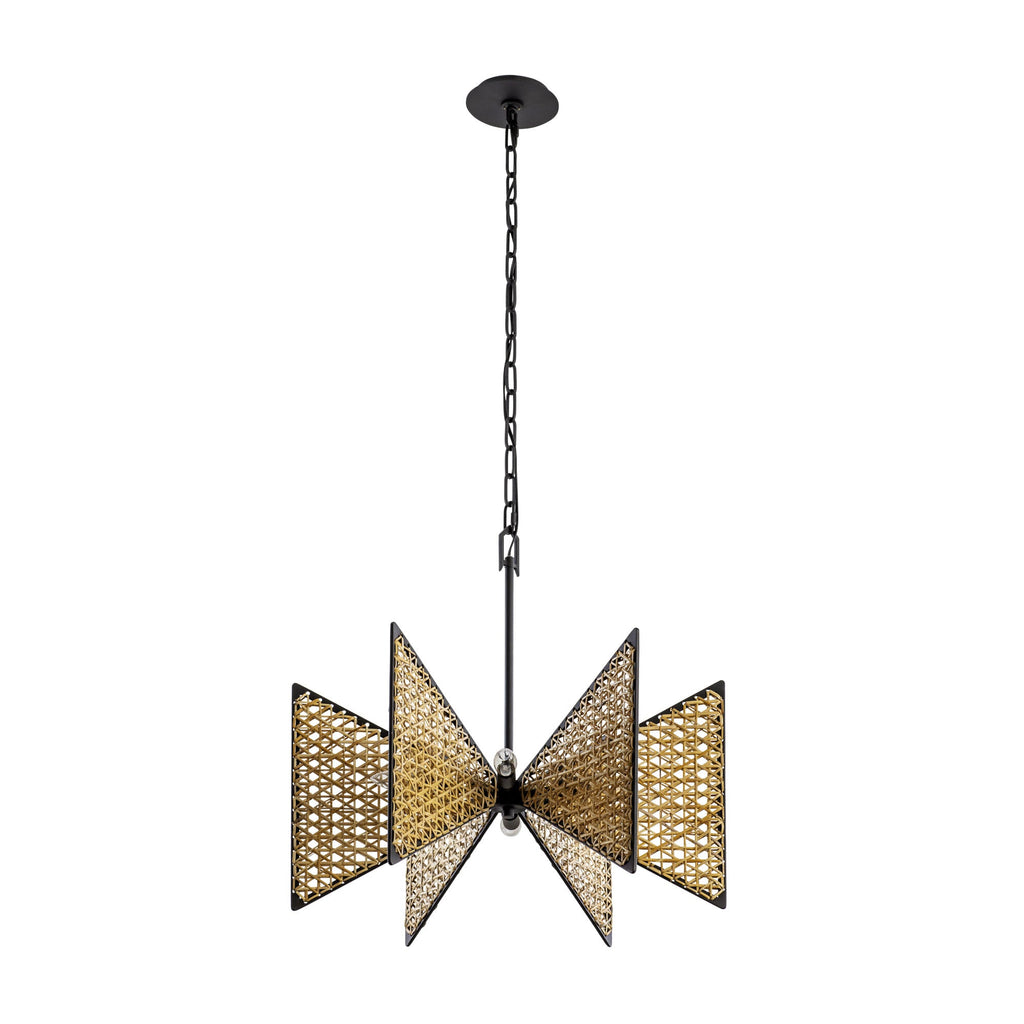Machina 6 Light Chandelier - Matte Black/Sulihiya