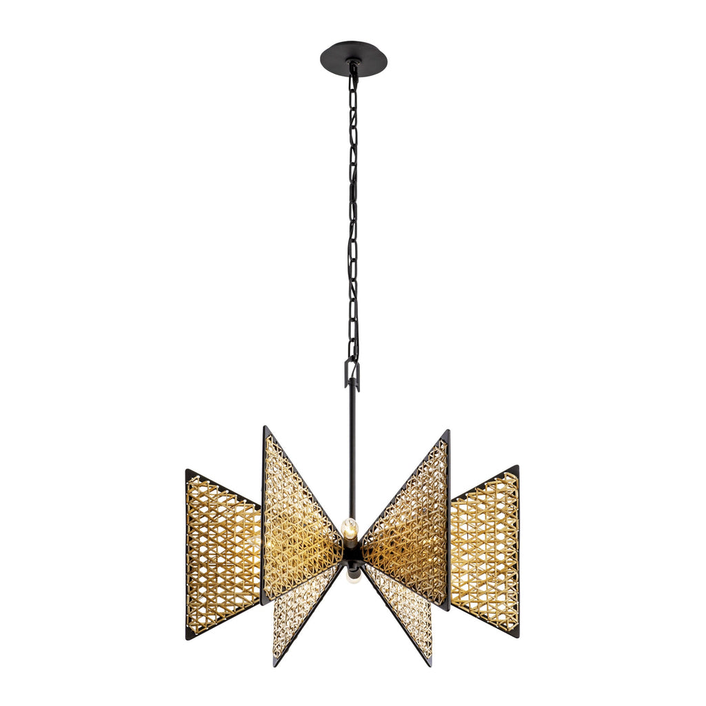 Machina 6 Light Chandelier - Matte Black/Sulihiya
