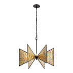 Machina 6 Light Chandelier - Matte Black/Sulihiya
