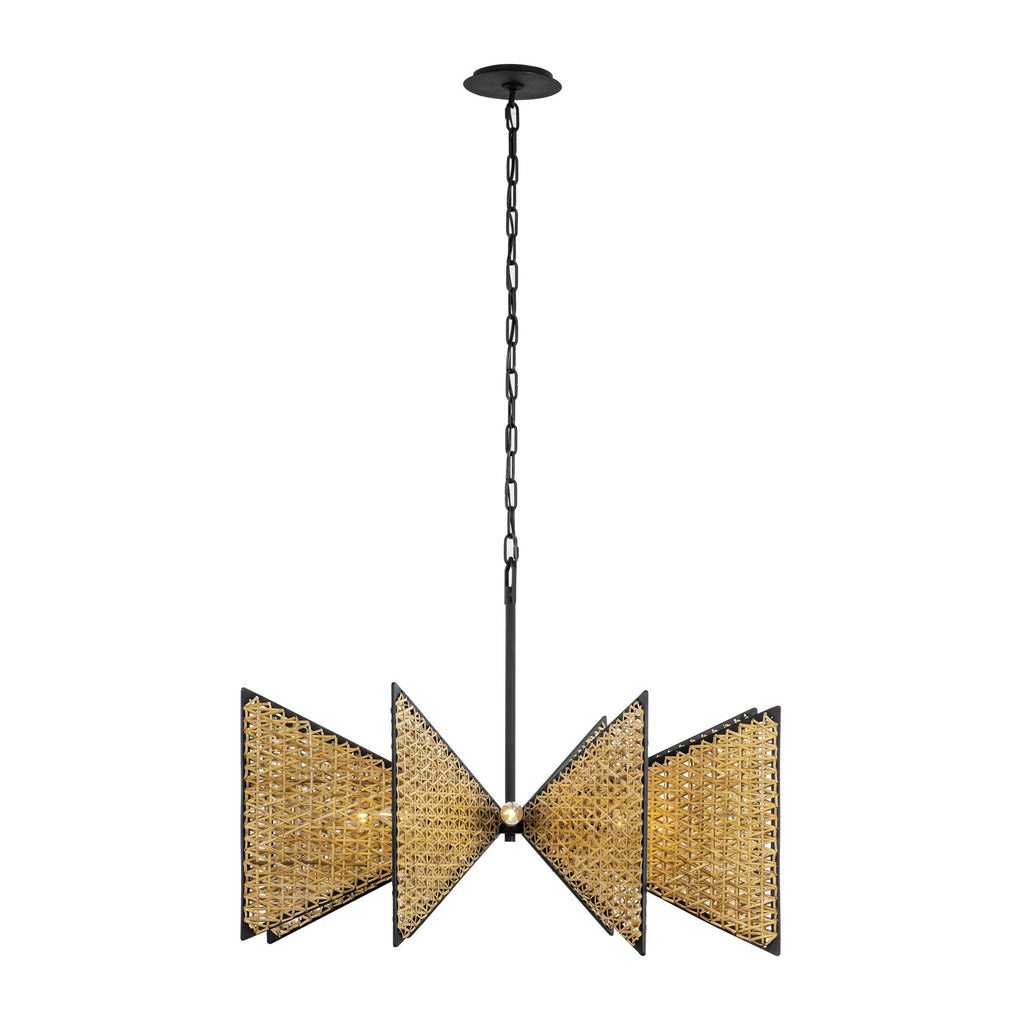 Machina 8 Light Chandelier - Matte Black/Sulihiya