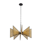 Machina 8 Light Chandelier - Matte Black/Sulihiya