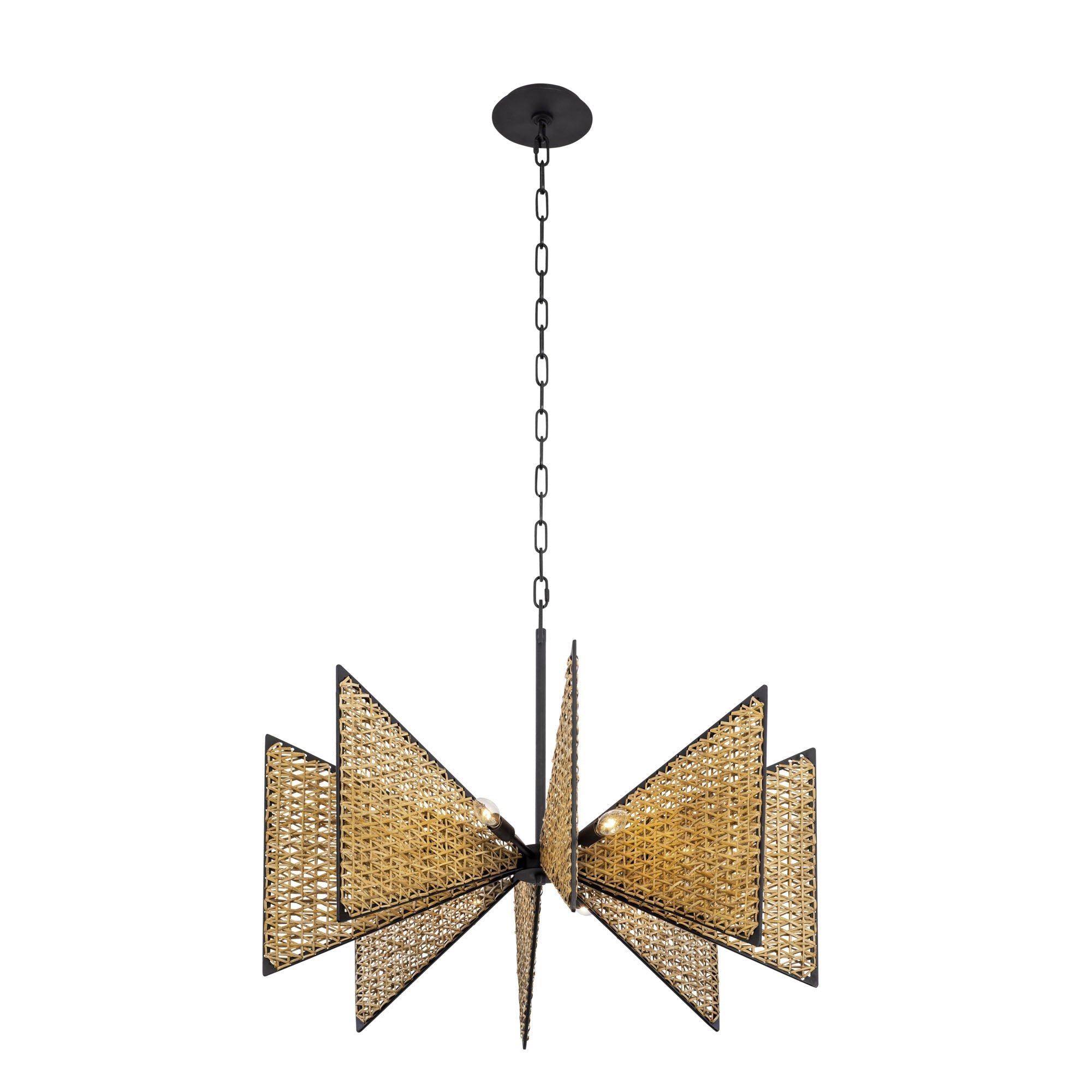 Machina 8 Light Chandelier - Matte Black/Sulihiya