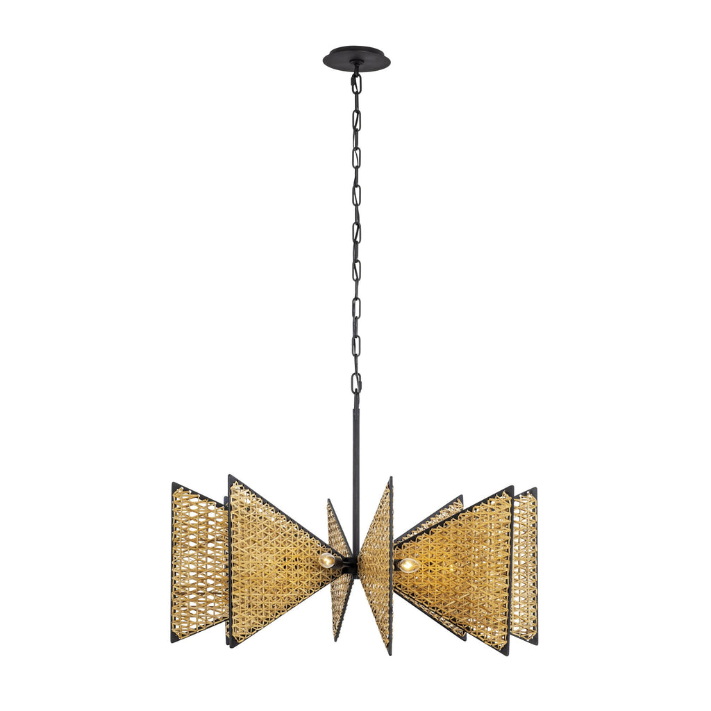 Machina 8 Light Chandelier - Matte Black/Sulihiya