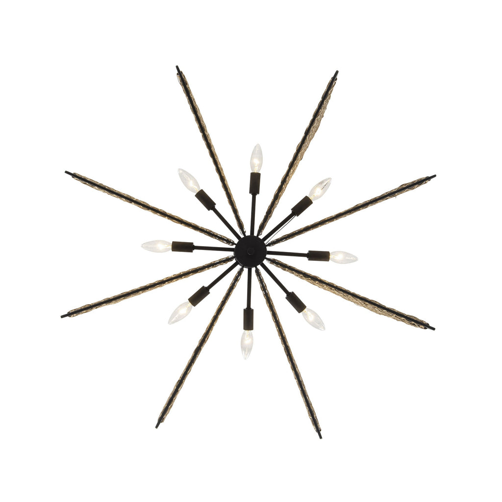 Machina 8 Light Chandelier - Matte Black/Sulihiya