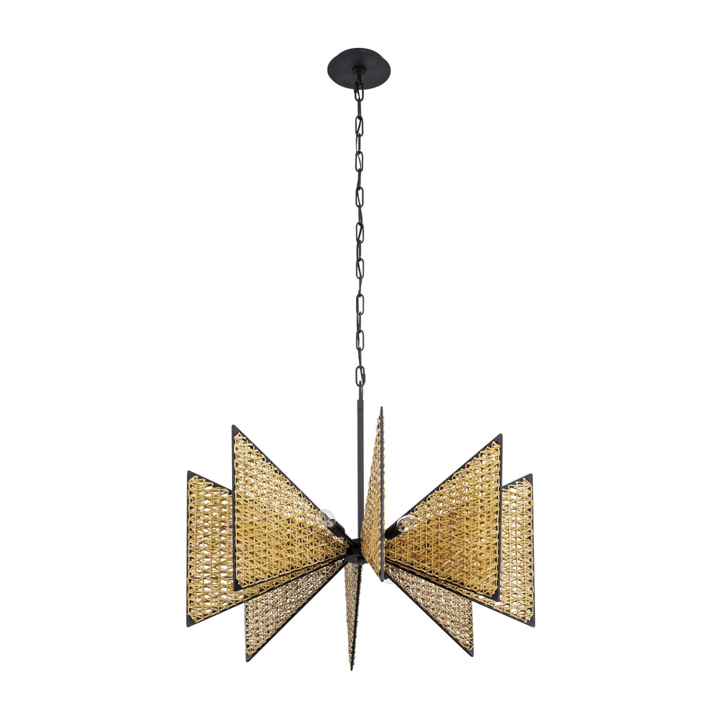 Machina 8 Light Chandelier - Matte Black/Sulihiya