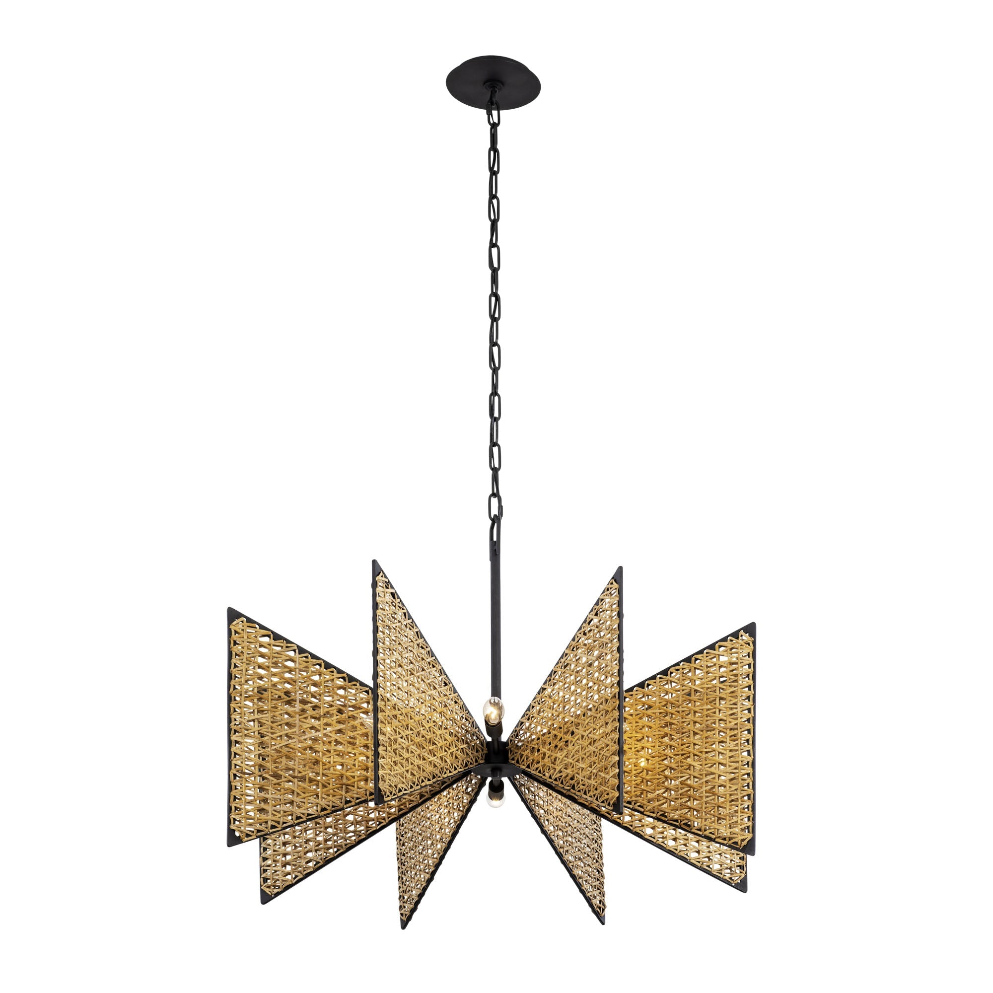 Machina 8 Light Chandelier - Matte Black/Sulihiya
