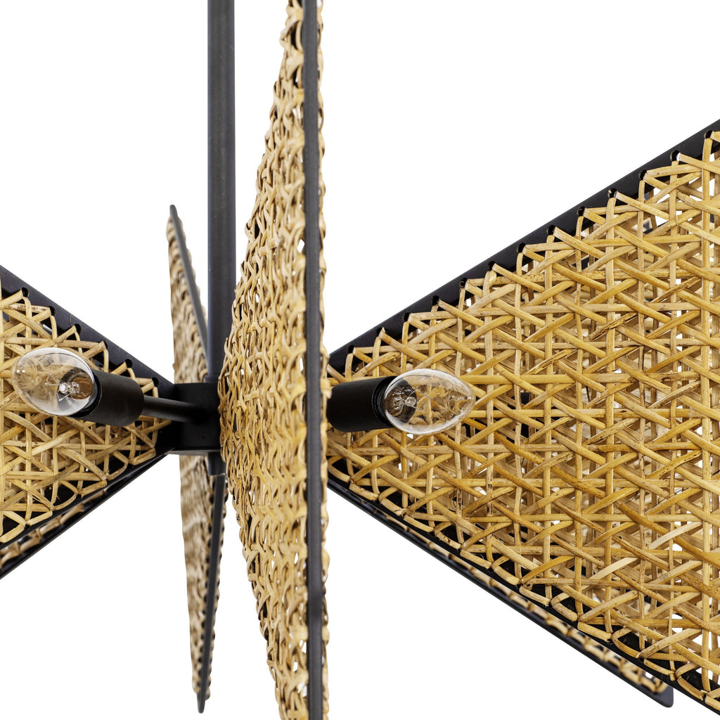 Machina 8 Light Chandelier - Matte Black/Sulihiya