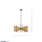 Machina 8 Light Chandelier - Matte Black/Sulihiya