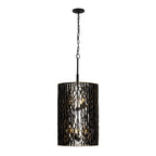 Estela 6 Light Foyer - Matte Black/French Gold