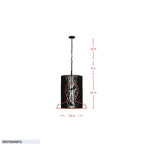 Estela 6 Light Foyer - Matte Black/French Gold