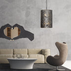 Estela 6 Light Foyer - Matte Black/French Gold