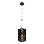 Estela 1 Light Mini Pendant - Matte Black/French Gold