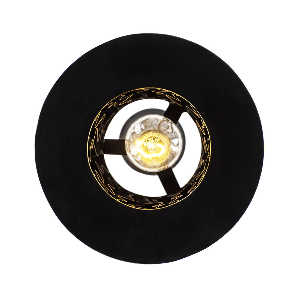 Estela 1 Light Mini Pendant - Matte Black/French Gold