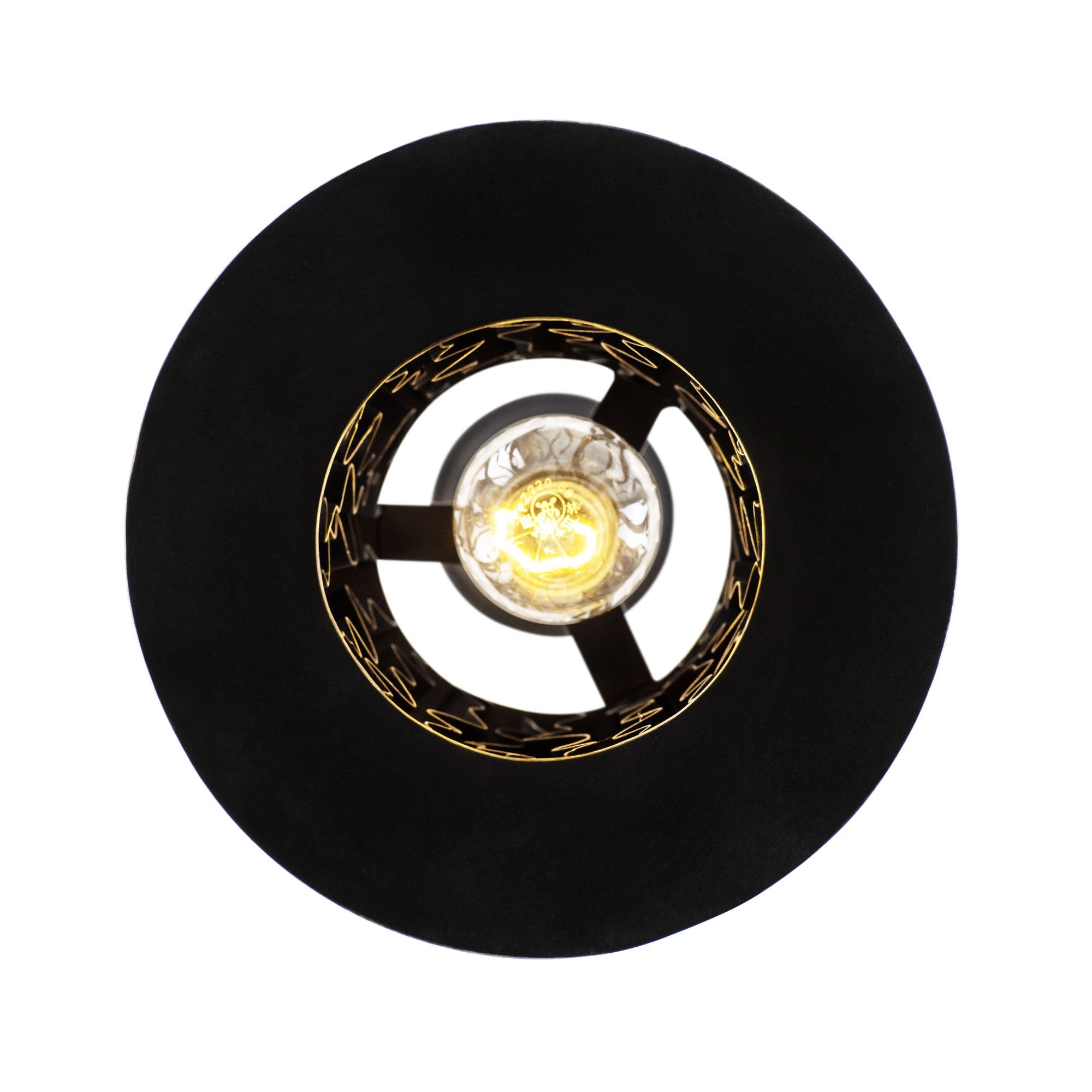 Estela 1 Light Mini Pendant - Matte Black/French Gold