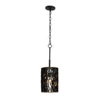 Estela 1 Light Mini Pendant - Matte Black/French Gold