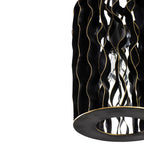 Estela 1 Light Mini Pendant - Matte Black/French Gold