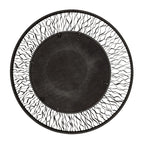 Estela 30-in Round Wall Mirror - Matte Black/French Gold