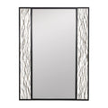 Estela 30x40 Rectangular Wall Mirror - Matte Black/French Gold