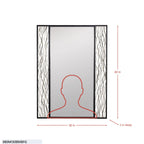 Estela 30x40 Rectangular Wall Mirror - Matte Black/French Gold
