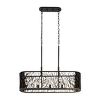 Estela 5 Light Linear Pendant - Matte Black/French Gold