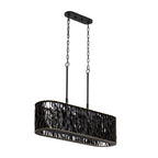 Estela 5 Light Linear Pendant - Matte Black/French Gold