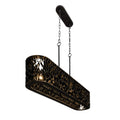 Estela 6 Light   Linear Pendant - Matte Black/French Gold