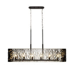 Estela 6 Light   Linear Pendant - Matte Black/French Gold