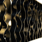 Estela 6 Light   Linear Pendant - Matte Black/French Gold