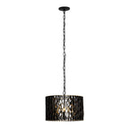 Estela 3 Light Convertible Pendant/Semi-Flush - Matte Black/French Gold